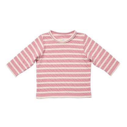 Edward Baby T-Shirt, Rose Stripe