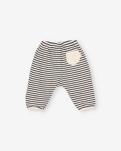 Soft Stripes Pants, Navy