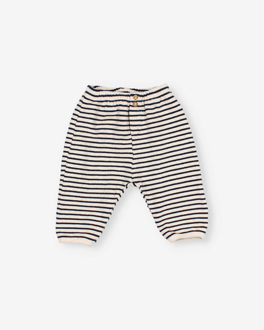 Soft Stripes Pants, Navy