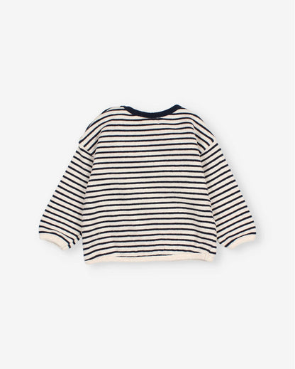 Soft Stripes Sweatshirt, Navy