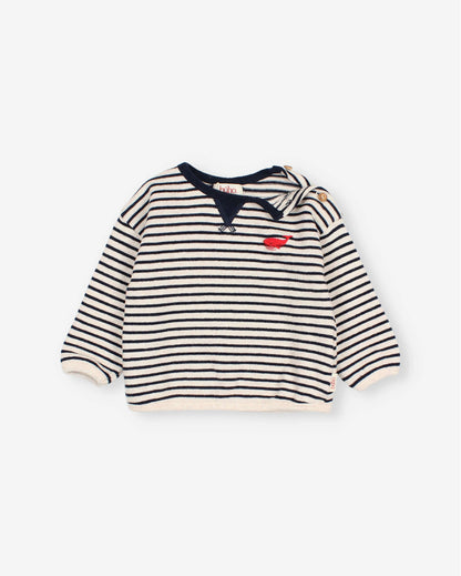 Soft Stripes Sweatshirt, Navy