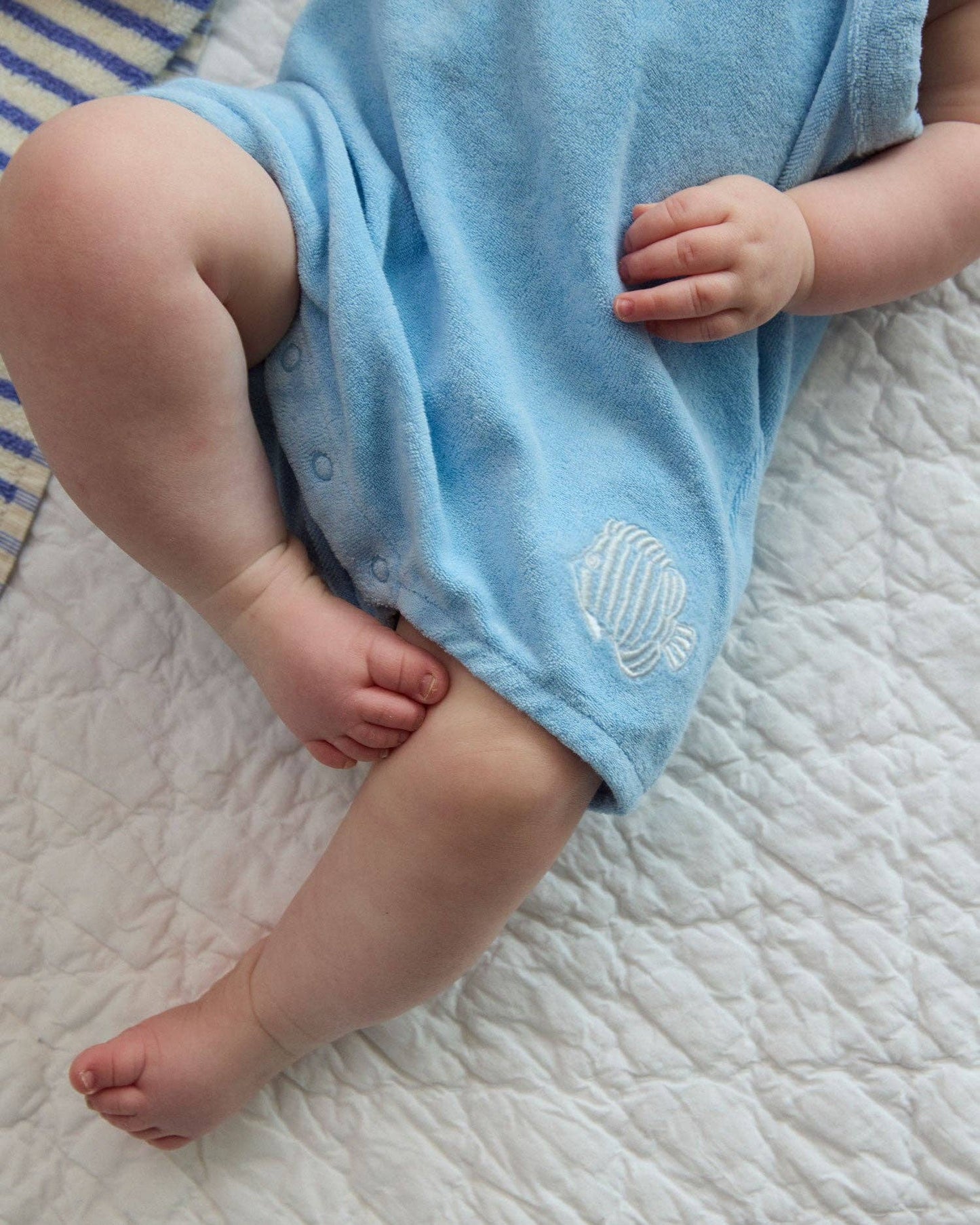 Terry Romper - Angelfish | Sky