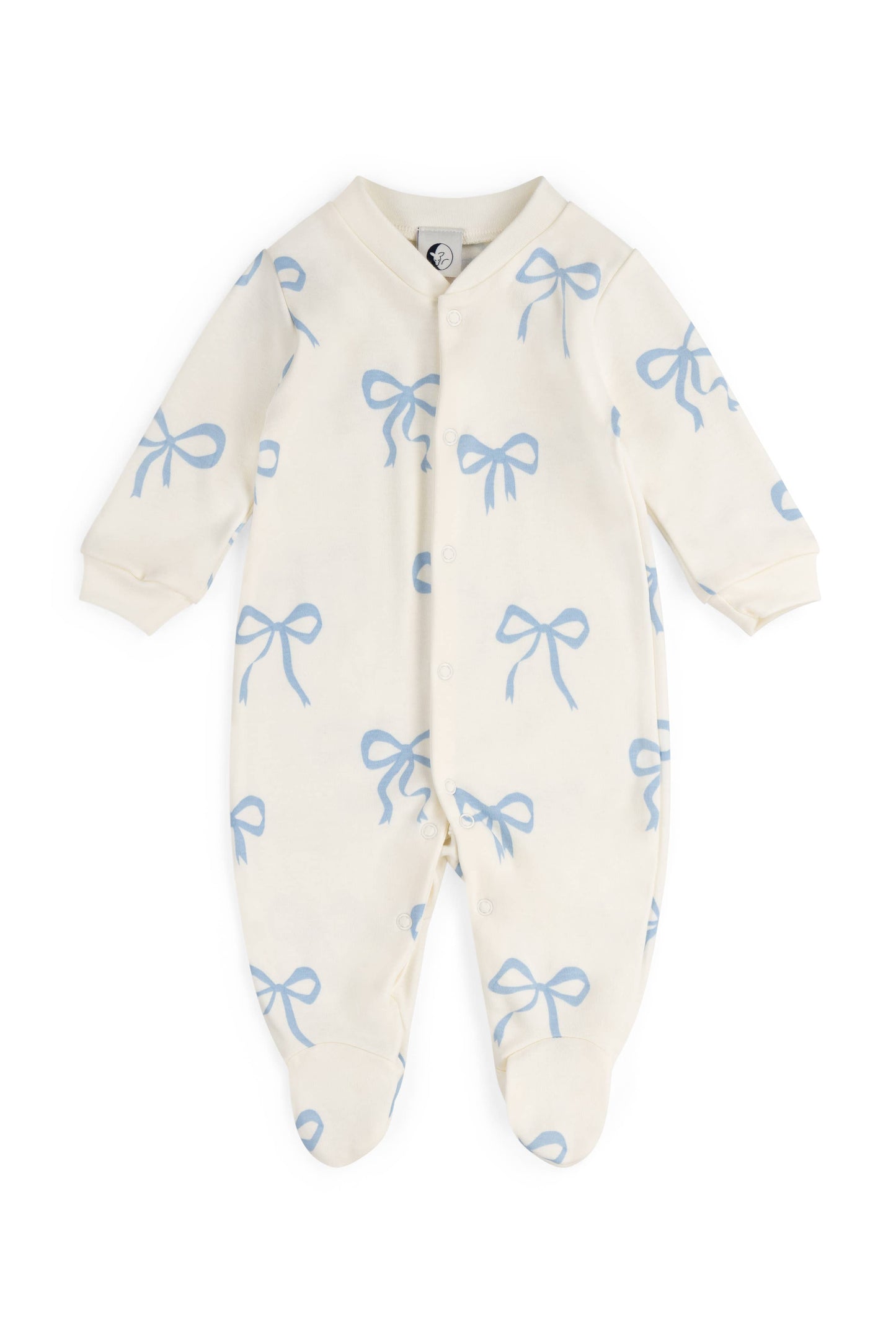 Baby Sleep Suit, Blue Bows