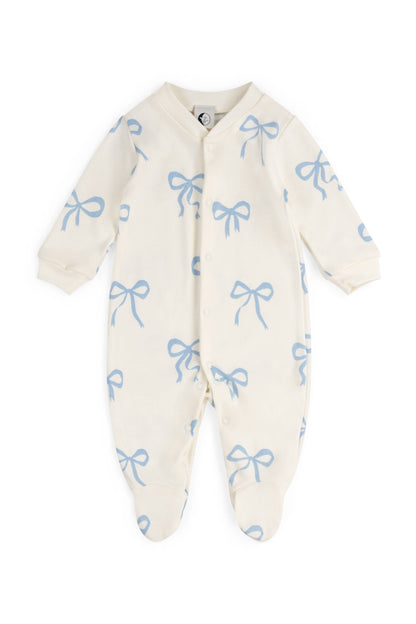 Baby Sleep Suit, Blue Bows