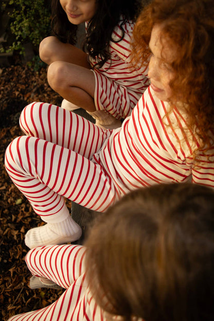 Holiday Classic Pajama, Red & Oatmeal Breton