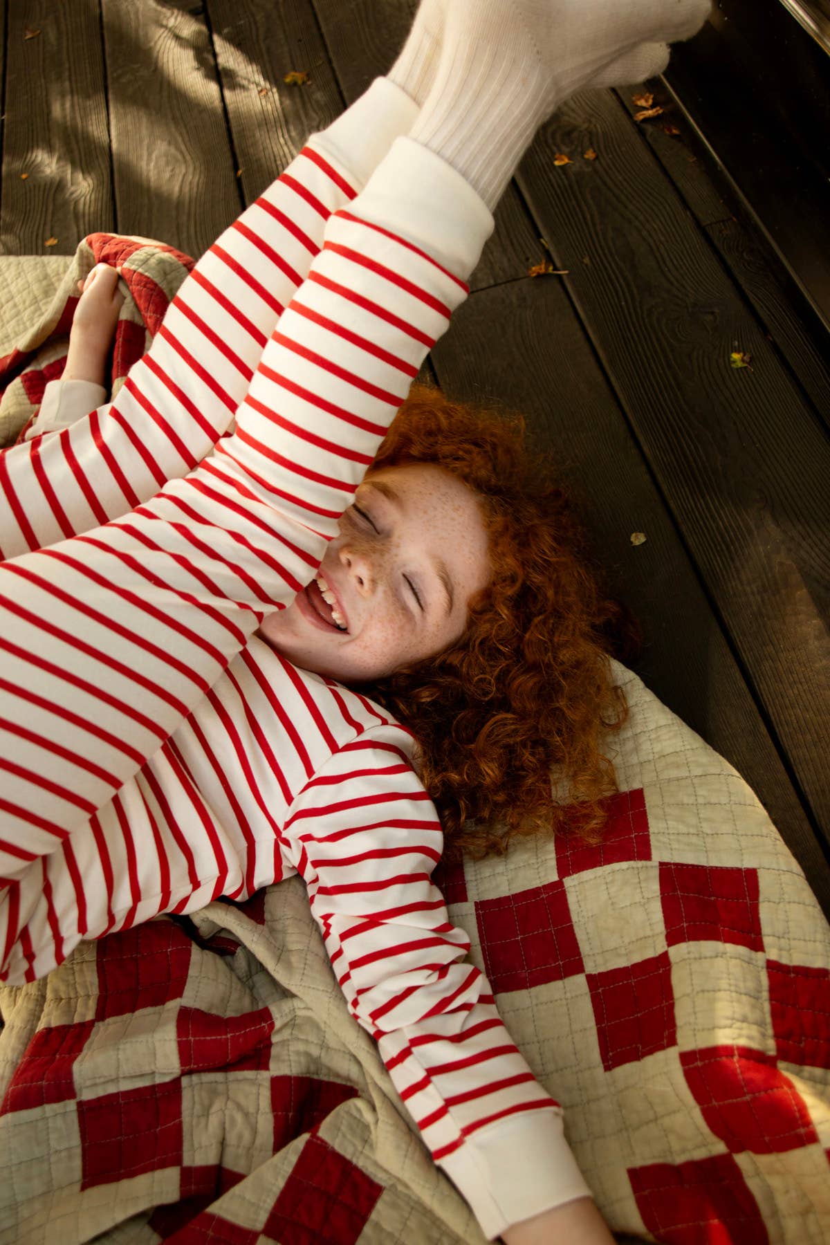 Holiday Classic Pajama, Red & Oatmeal Breton