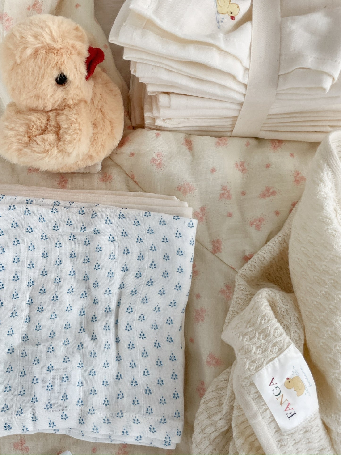 Bellini 3 Pack Muslin Cloth, Punto Blu