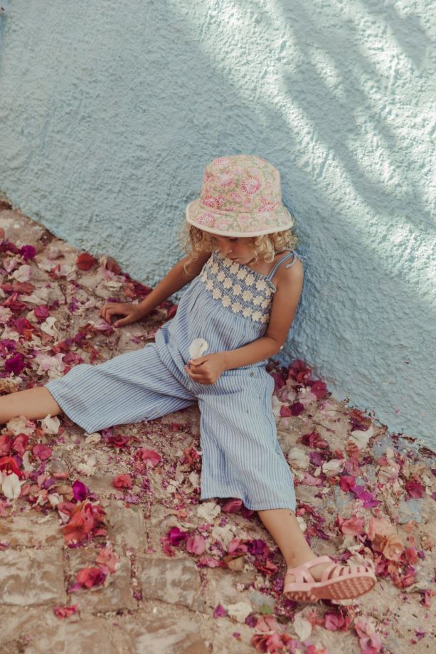 Morli Overalls, Blue Parasol Stripes