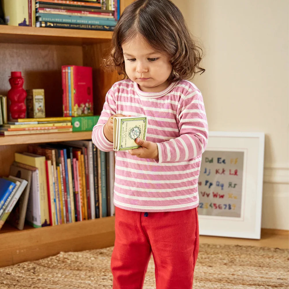 Edward Baby T-Shirt, Rose Stripe