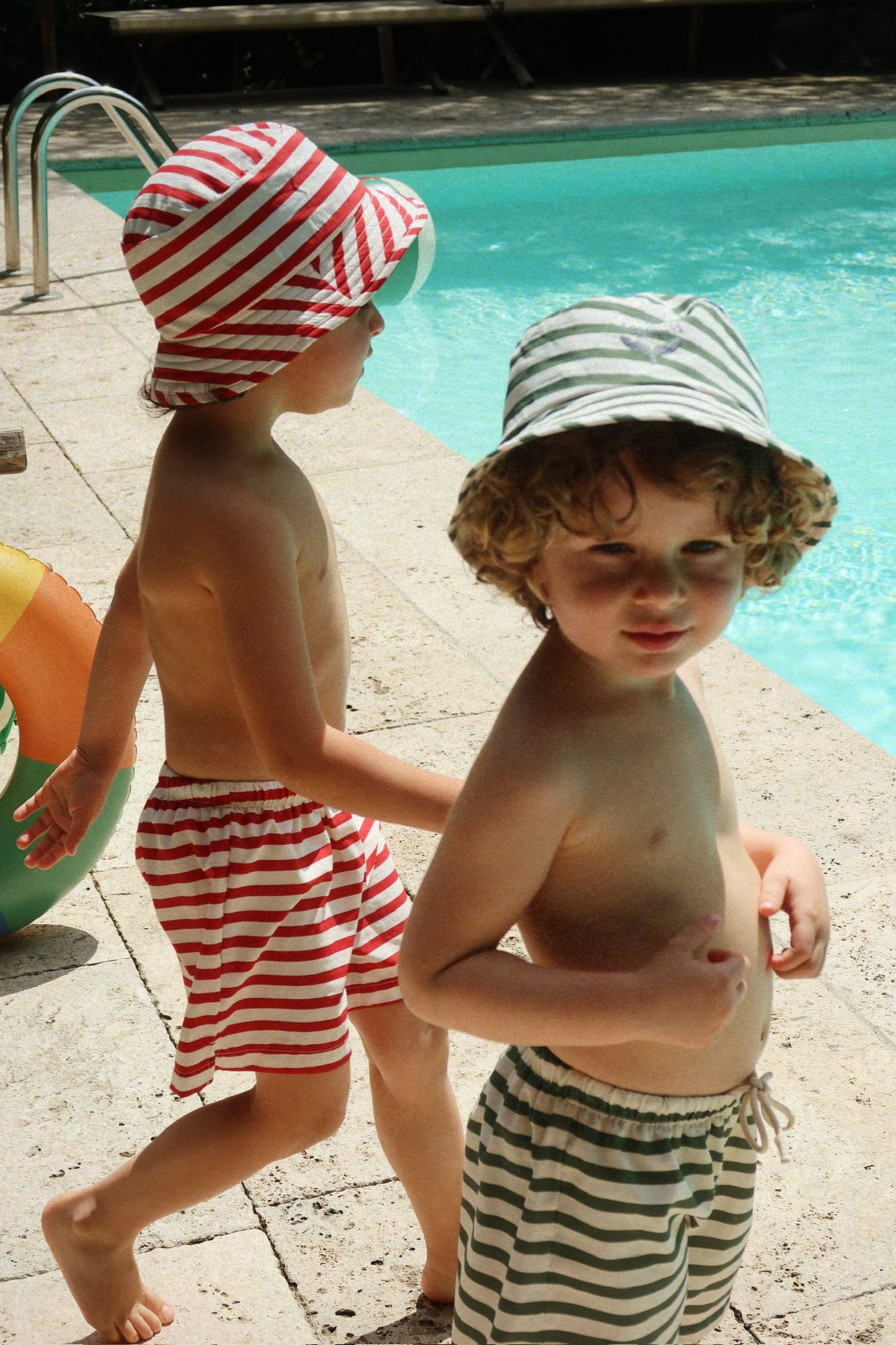 Asnou Swim Shorts, Stripe Verti