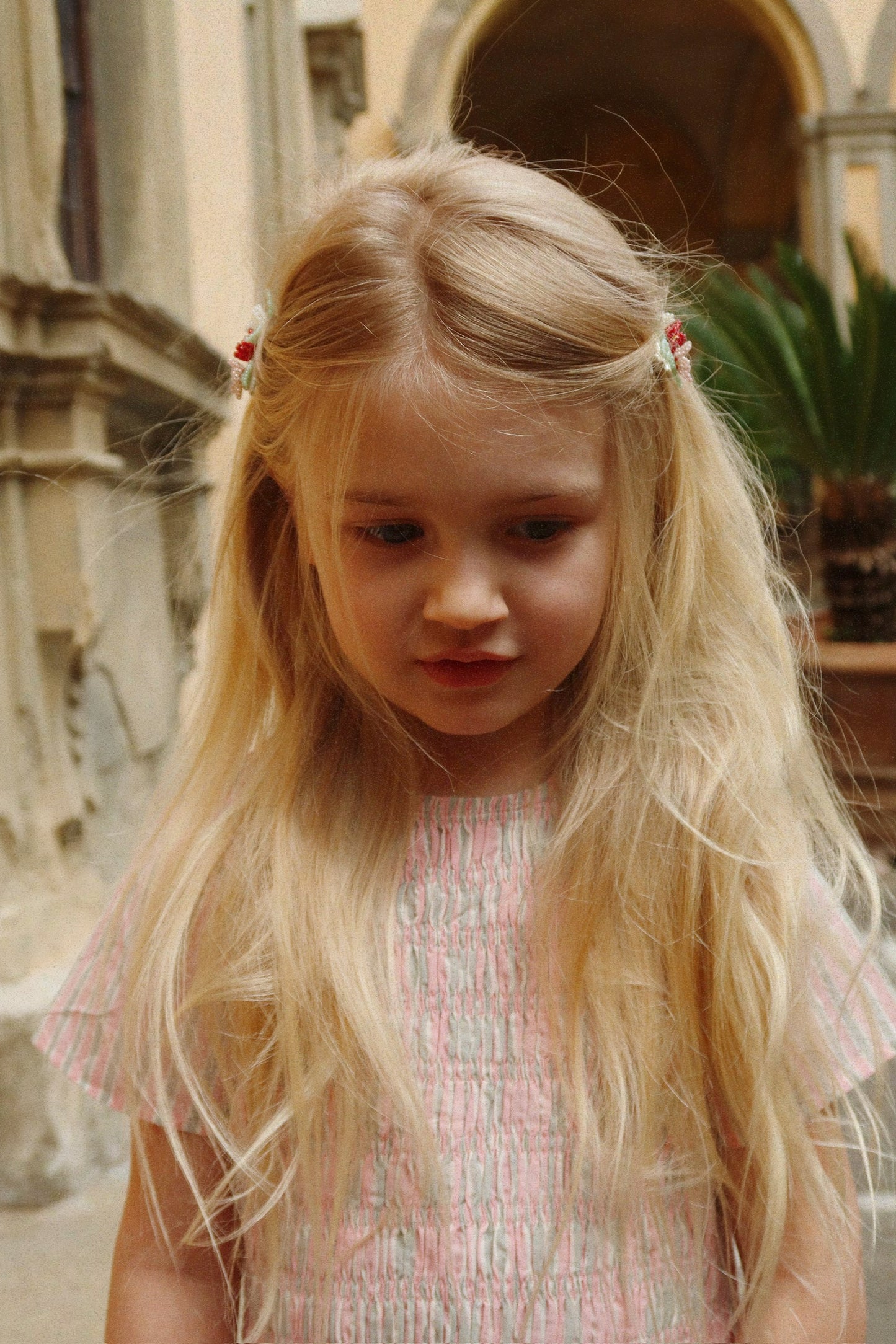 Luli Dress, Blush Stripe