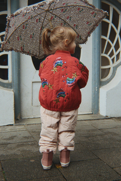 Juno Sequin Rainbow Jacket, Cardinal