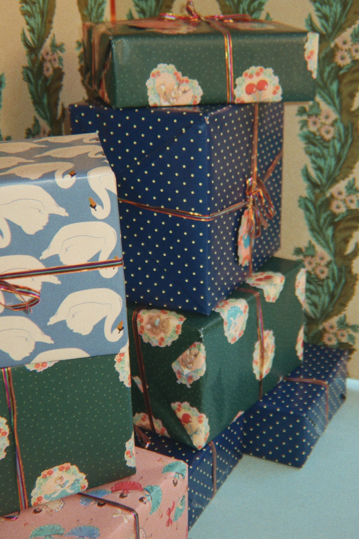 Wrapping Paper, Deer Diary Green