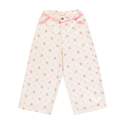 Heidi Pants, Needlepoint Print