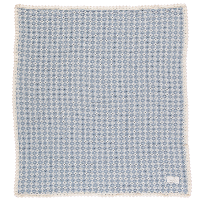 Crochet Blanket, Blue Retro Crochet