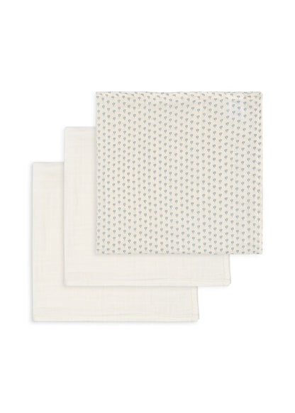 Bellini 3 Pack Muslin Cloth, Punto Blu
