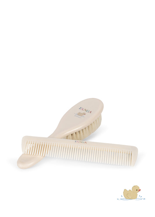Baby Hairbrush Set, Beige