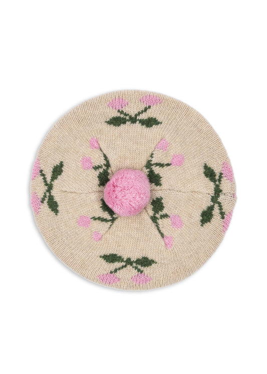 Belou Knit Beret, Cherry