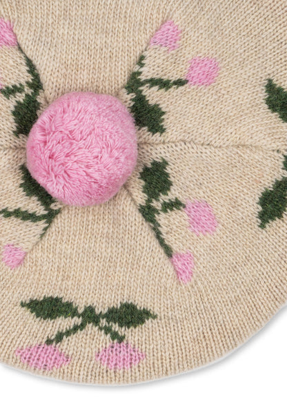 Belou Knit Beret, Cherry
