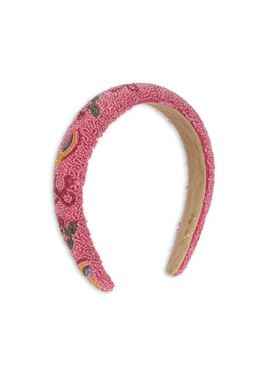 Beaded Headband, Bubblegum