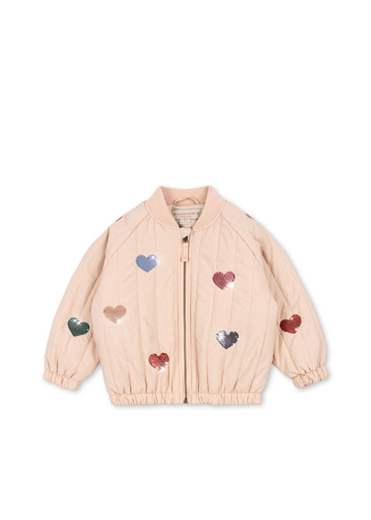 Juno Sequin Bomber Jacket, Cameo Rose