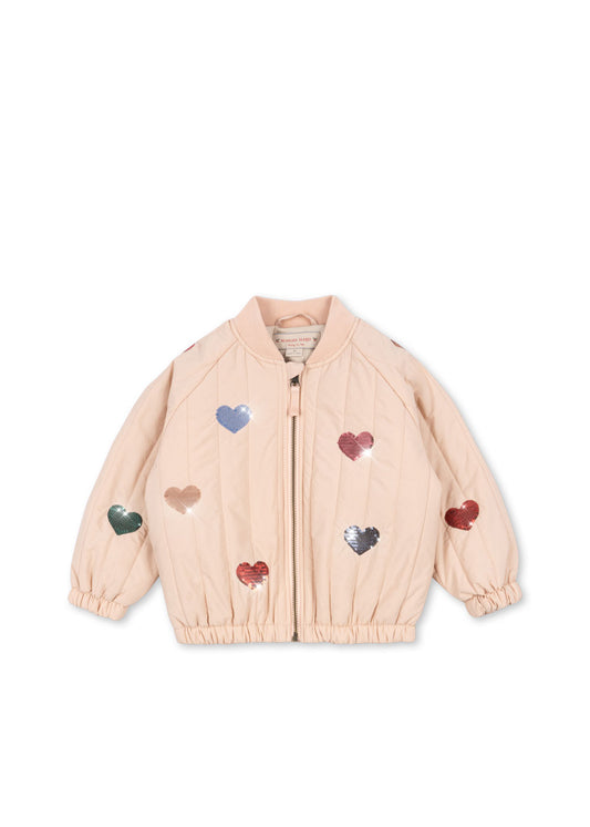 Juno Sequin Bomber Jacket, Cameo Rose