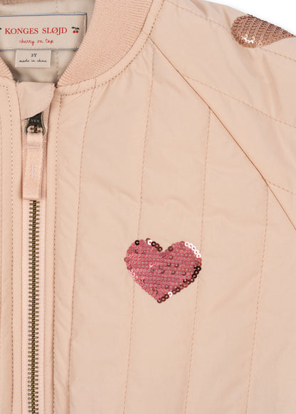 Juno Sequin Bomber Jacket, Cameo Rose