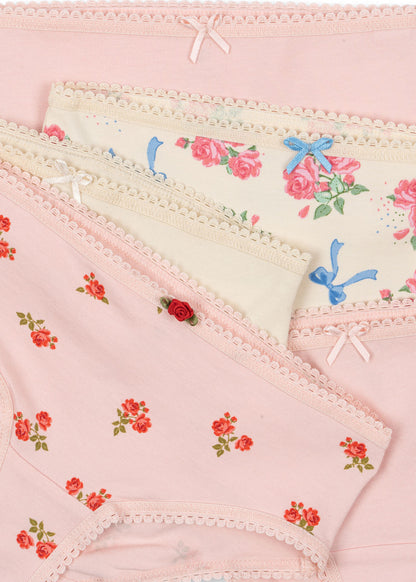 Basic 5 Pack Girl Underpants Mix