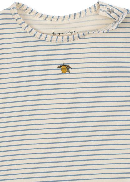 Basic Blouse GOTS, Stripe Blue