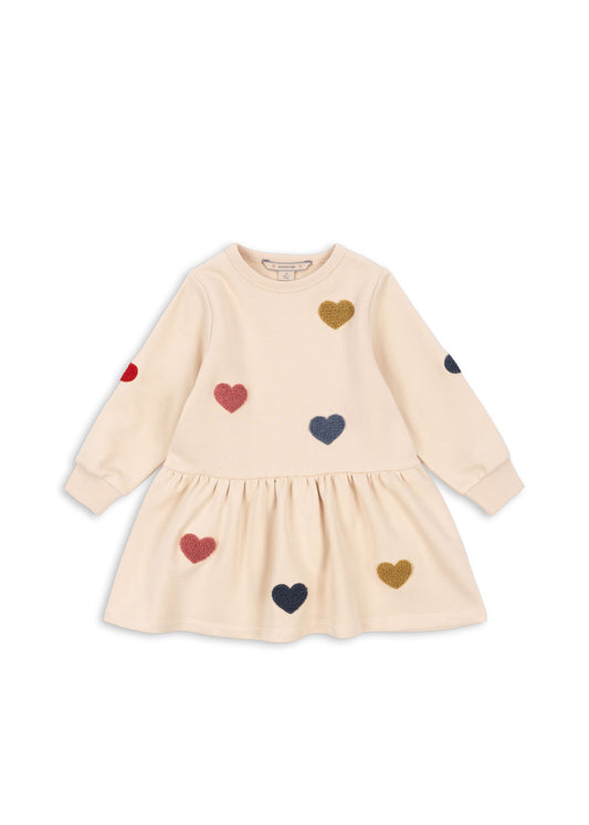 Lou Terry Sweat Dress,  Multi Heart