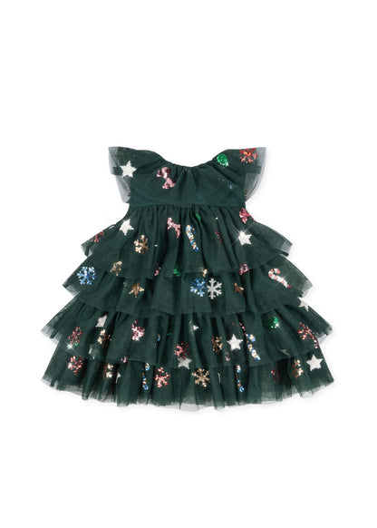 Yvonne Christmas Dress, Hunter Green