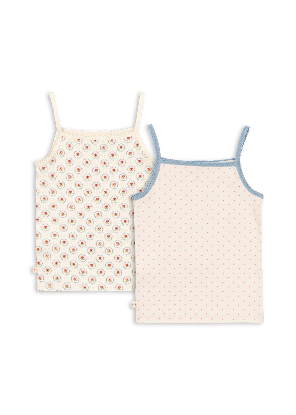 Basic 2 Pack Strap Tops, Pirouette Dot/Mirage