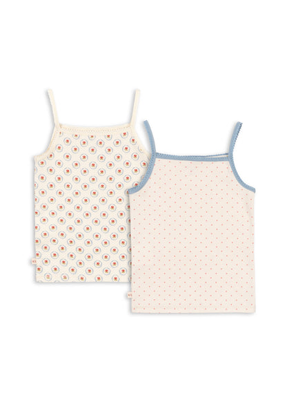 Basic 2 Pack Strap Tops, Pirouette Dot/Mirage
