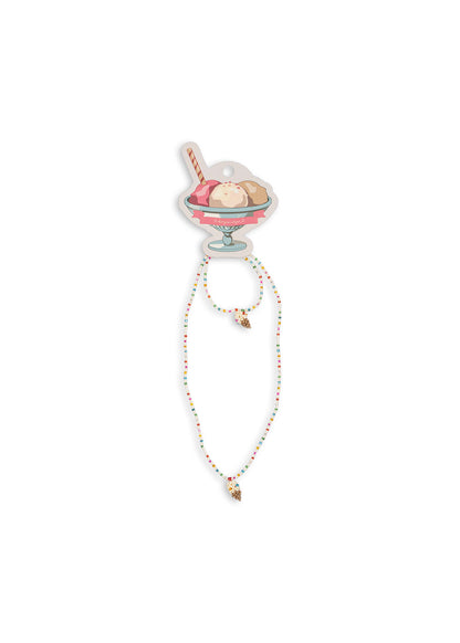 Ice Cream Necklace and Bracelet Set, Multi