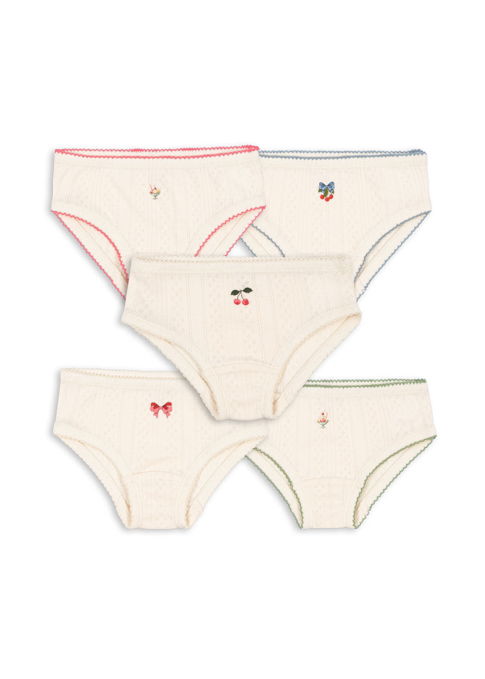 Minna 5 Pack Girl Underpants, Antique White