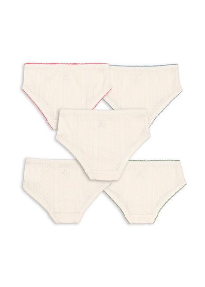 Minna 5 Pack Girl Underpants, Antique White