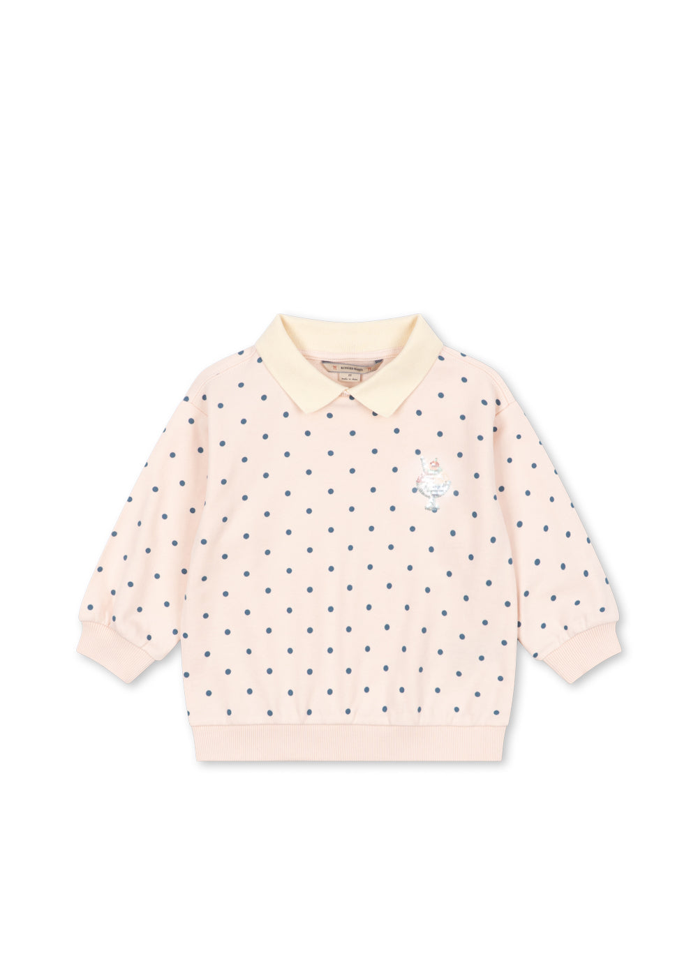 Spotty LS Polo, Rosewater Dot