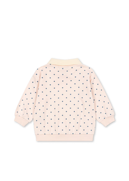 Spotty LS Polo, Rosewater Dot