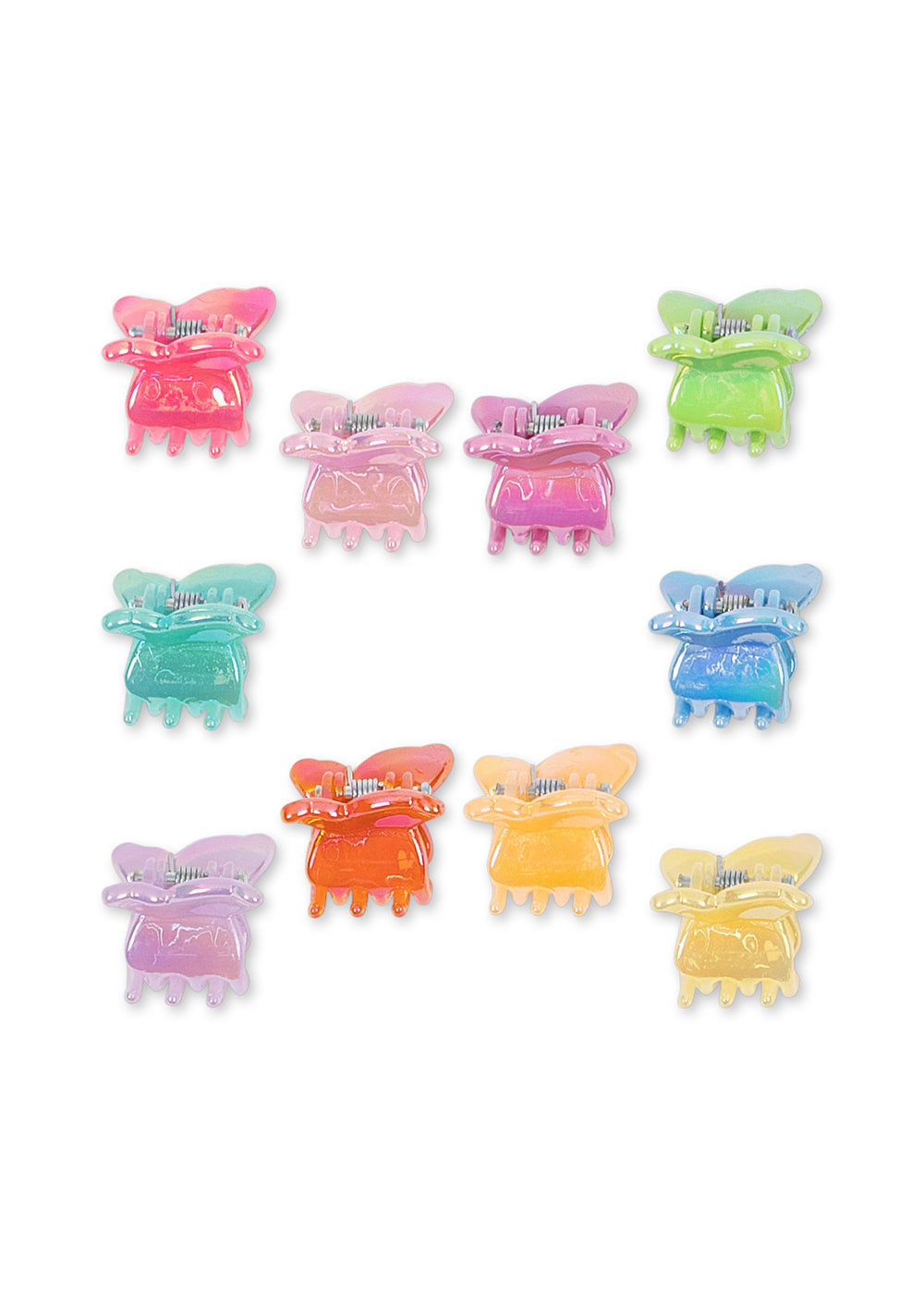 10 Pack Butterfly Hair Claws, Multi