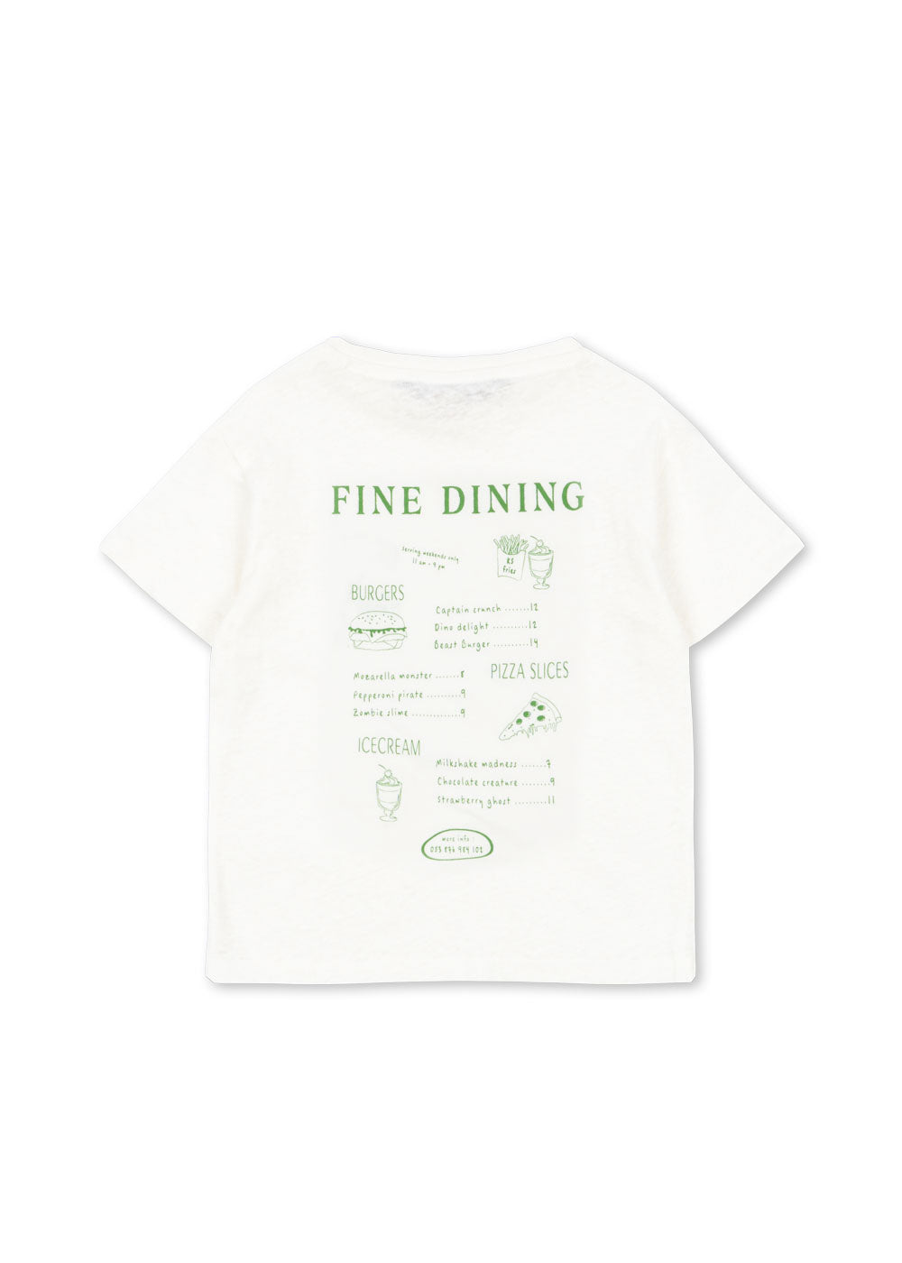 Era Tee, Off White/Fine Dining