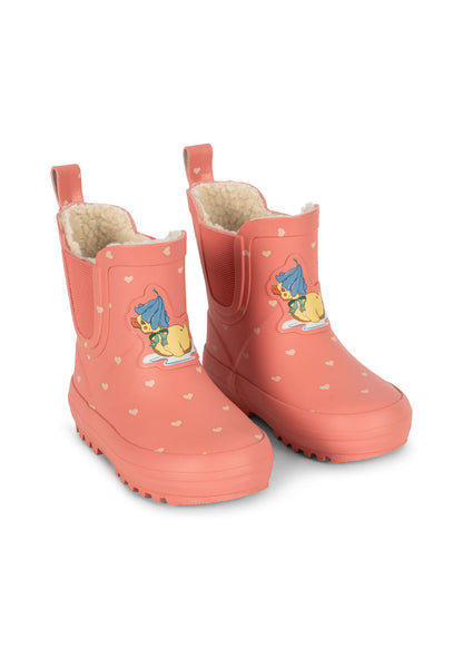 Printed Rain Boot, Couer Feathers