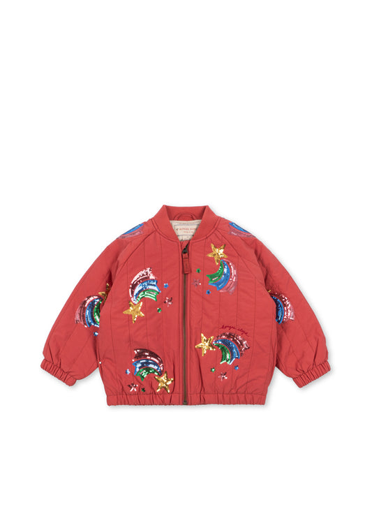 Juno Sequin Rainbow Jacket, Cardinal