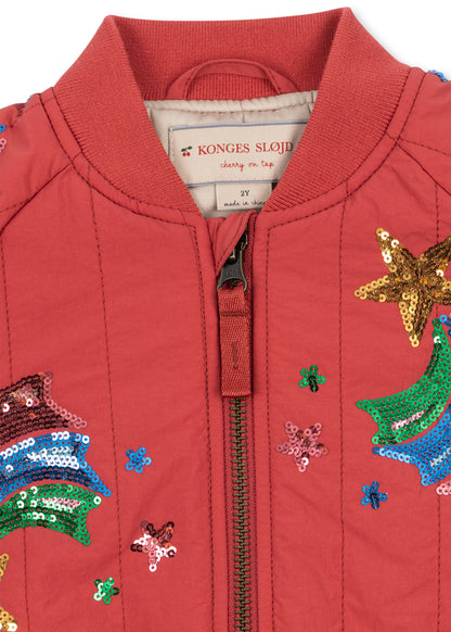 Juno Sequin Rainbow Jacket, Cardinal