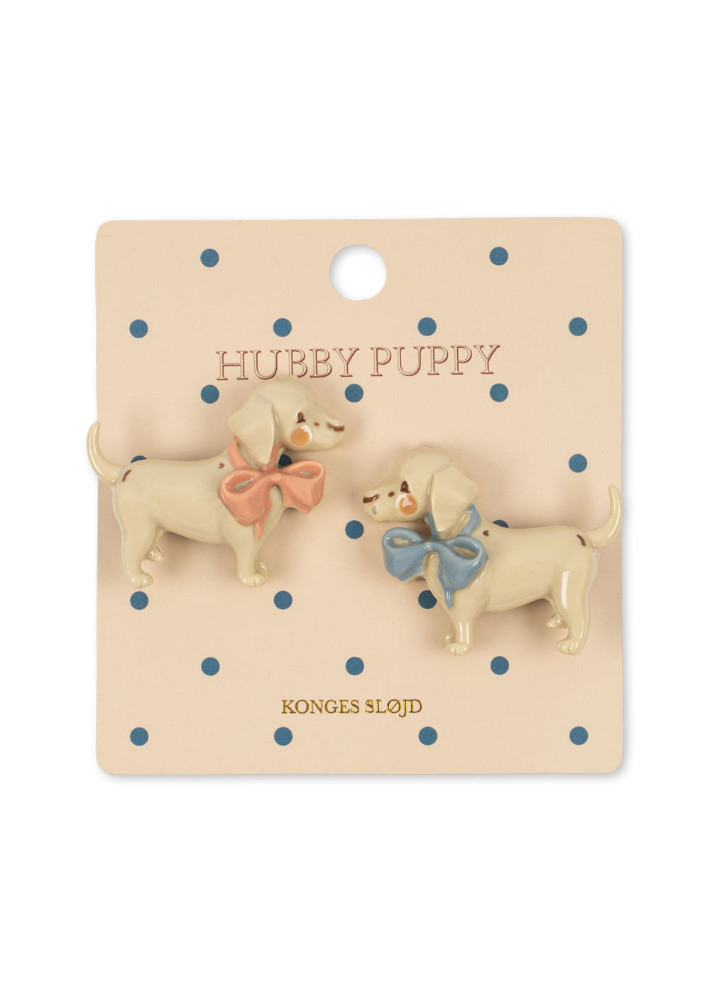 2 Pack Puppy Hair Clip, Creme Brûlée