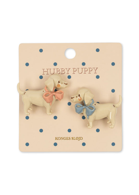 2 Pack Puppy Hair Clip, Creme Brûlée