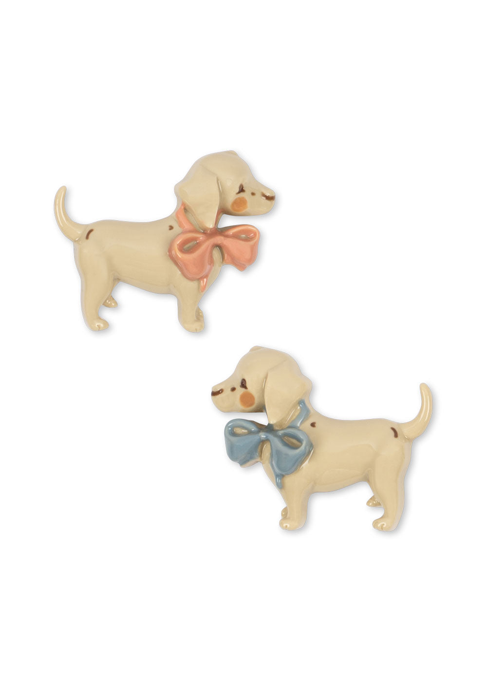 2 Pack Puppy Hair Clip, Creme Brûlée