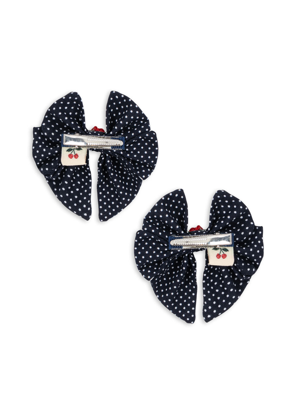 2 Pack Rose Rouge Bow Hair Clip, Dot Nuit