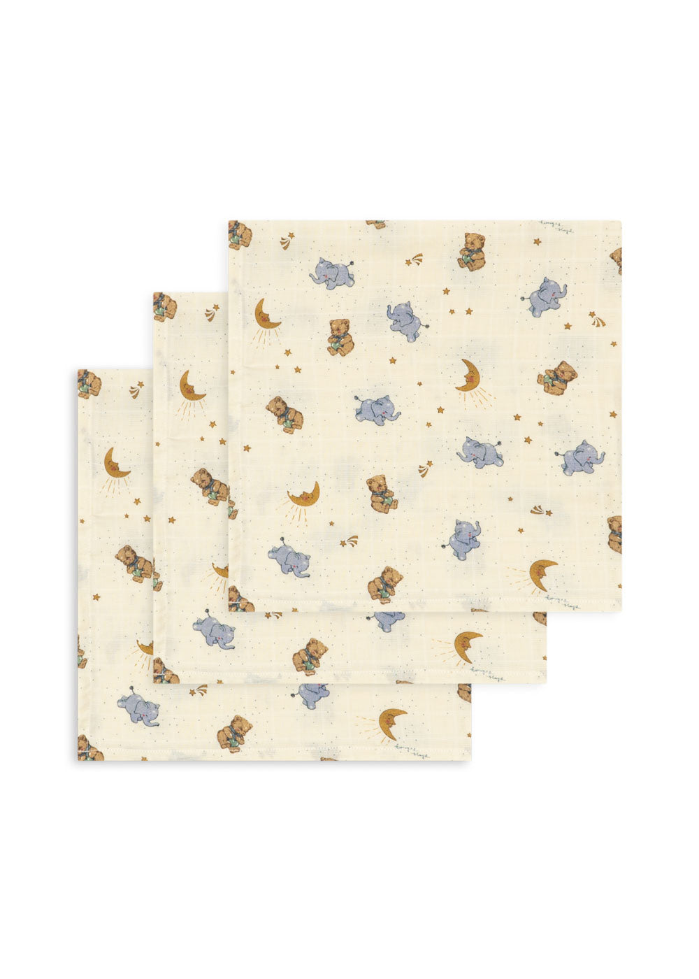 3 Pack Muslin Cloth, Cucciolo
