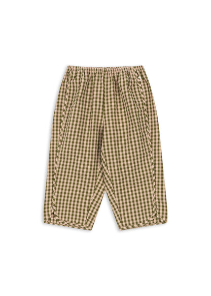 Kim Slit Pants, Avocado Check