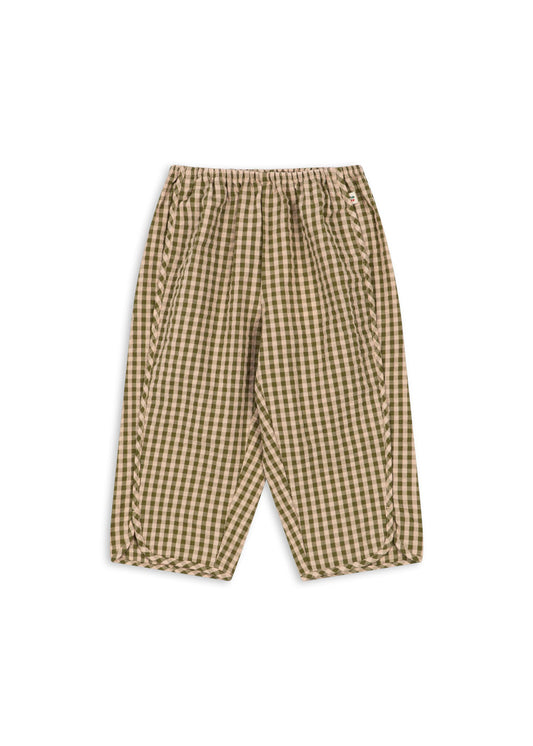 Kim Slit Pants, Avocado Check